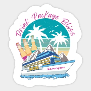 Drink Package Bliss - cruise vacation design Sticker